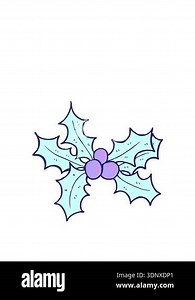 stretching up animation of cartoon holly design Stock Video Footage - Alamy