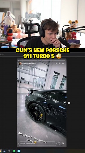 Clix's New Porsche Car Revealed - Reaction Video