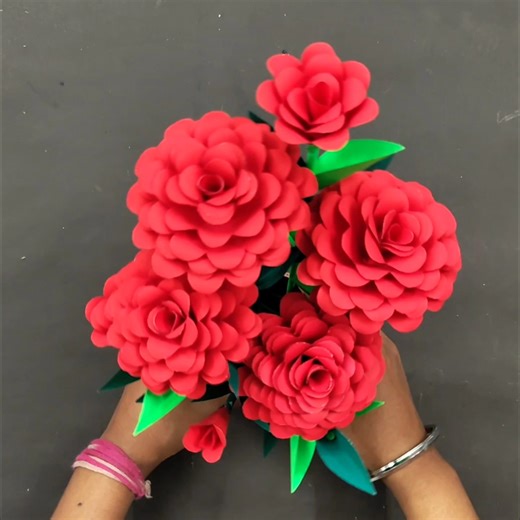 Awesome Paper Rose flower bouquet DIY #roses #diy #fb #fblifestyle | Creative ViNii