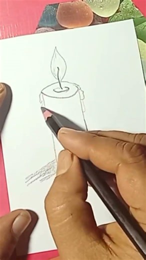 learn how to draw a beautiful candle