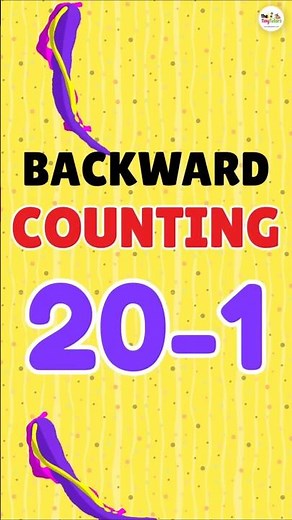 Counting Backwards from 20 to 1 | Backward Counting 20-1 for Kids | Preschool Learning