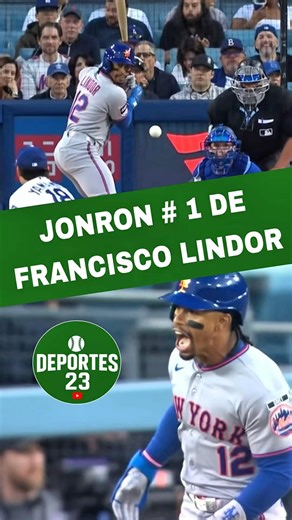 FRANCISCO LINDOR PRIMER CUADRANGULAR #deportes23 #mlb #beisbol