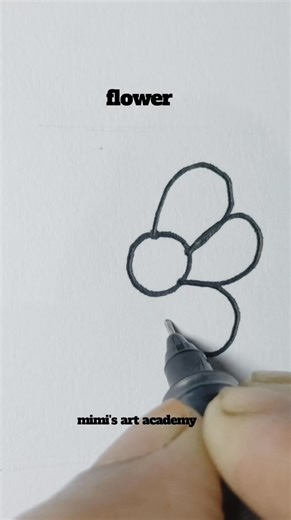 Beautiful Flower Drawing 🌸one line art #flowerart #easyflowers #arttutorial #onelineart #art | Mimi's Art Academy