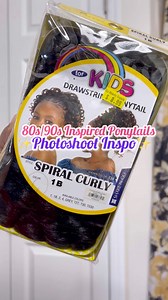 442K views · 9.9K reactions | Watch Me Style My Daughter Hair Using Quick & Easy Drawstring Ponytails To Give Her A 80s/90s Kinda Vibe✨ #CapricornSeason #birthdaygirl #blackgirlhair #curlyponytail #drawstringponytail | Mira Shateria | Facebook