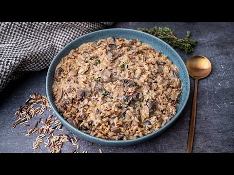 Healthy and Creamy! Mushroom Wild Rice Pilaf.