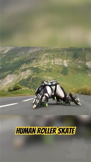 Man Becomes a Human Roller Skate
