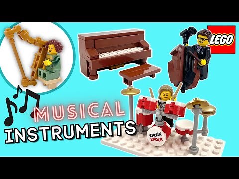 4 Classic Musical Instruments! LEGO Tutorial