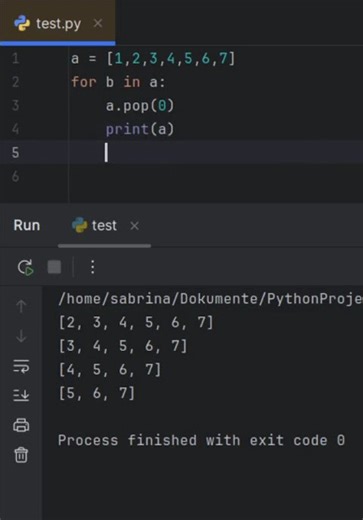 Strange behaviour of #python #for #loops