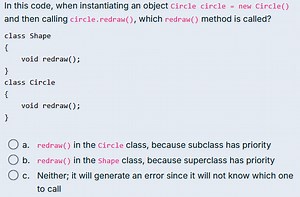 In this code, when instantiating an object Circle circle = new ... | Filo