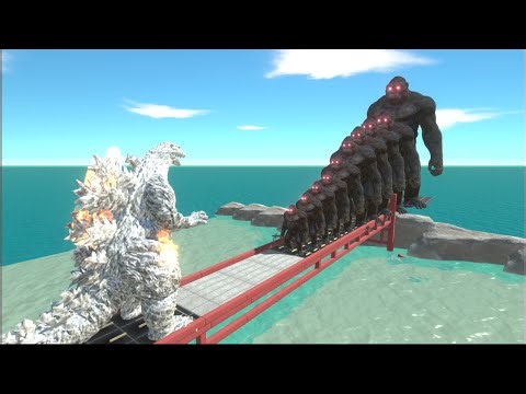 All Godzilla Evolutions vs 10 Levels of Red Eyes King Kong | Ultimate Battle – ARBS