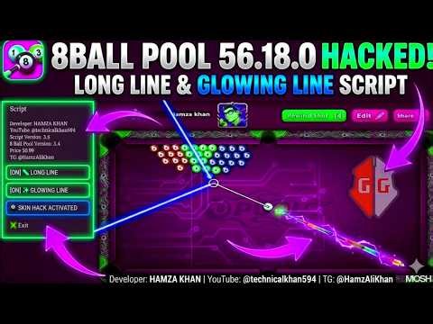 8 Ball Pool Game Guardian Script | Long Line & Glowing Line | New Update February