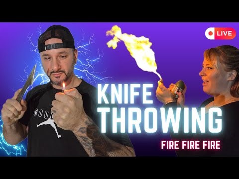FIRE Trick Shots 🔥 Win Throwing Knives