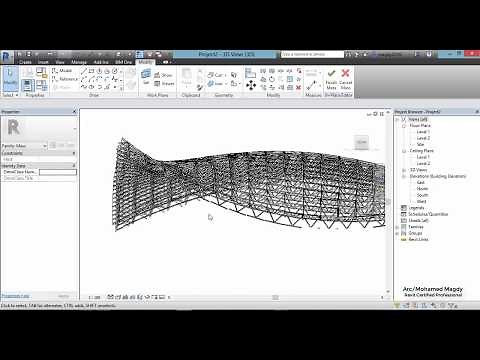 Space Trussed Frame System - Mass - Revit