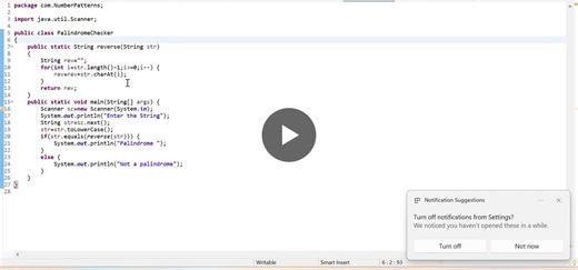 Write a Java program to check if a given string is a palindrome. TechnoHacks EduTech Official Sandip Gavit | Navyasri Amanda
