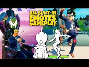 Fortnite Agent Jonesy Skin doing all Built-in Emotes in the Game (bonus: Agent Jonesy gameplay)!..