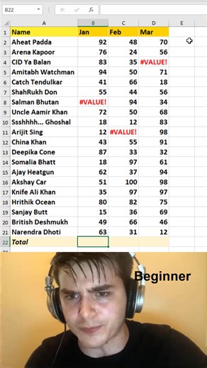 How to sum values with errors in excel 😱 #excel #office #spreadsheet | Time to Office