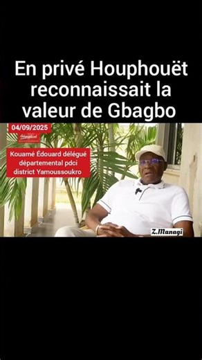 EN PRIVÉ LE PRÉSIDENT houphouet reconnaissait la valeur de notre fétiche le président Laurent Gbagbo
