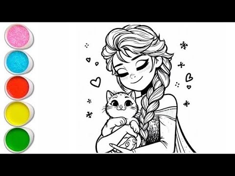 Beautiful Elsa Frozen 2 Drawing for Kids | How to Draw Elsa Step by Step Easy