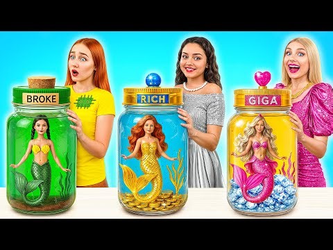 We Build Amazing Doll House for Mermaid | Poor vs Rich vs Giga Rich Challenge by Multi DO Girls