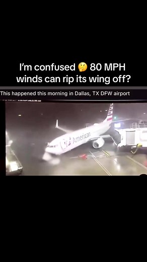 I’m confused 🤔 80 MPH wind turned a jet ripping its wing off, but two decades ago those wings could destroy dozens of structural concrete & steel columns?