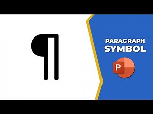 How to insert a paragraph symbol in PowerPoint
