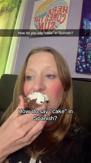 Learning how to say cake in Spanish #LanguageLearning #learnenglish #student #pingoai