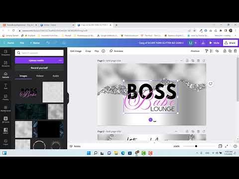 ADDING LOGO ON THE CANVA BIZ CARD - Uploading logo in Canva - Canva business card template