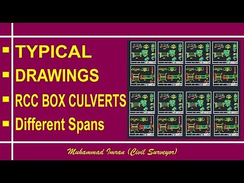 RCC Box Culvert Reinforcement details in AutoCAD drawing