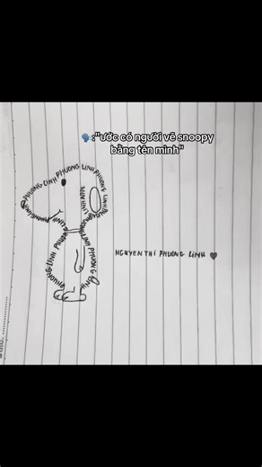 Trend Drawing Snoopy with Names