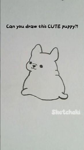 Draw This Adorable Puppy in Easy Steps ✨ (Kawaii Tutorial) #drawingtutorial #easydrawing