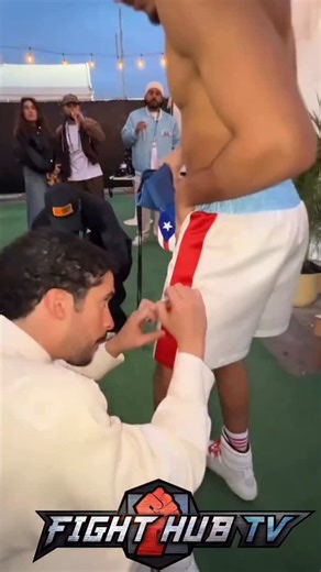 Bad Bunny signed @xander.zayas trunks at the end of yesterday’s Super Bowl!! 🖊️ ✏️ #boxing #boxingnews #SuperBowl | Fight Hub TV