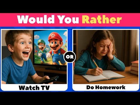 Would You Rather: Watch TV or Do Homework? 📺📚✏️ School Quiz Challenge