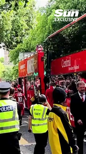 Thousands of fans cheer Aberdeen's cup heroes onto open top bus 🏆 | Scottish Sun Sport