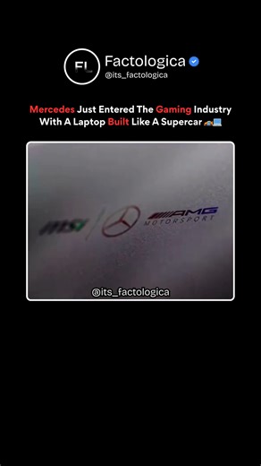 Factologica on Instagram: "Mercedes-AMG Gaming Laptop = F1 Engineering! 🔥⚙️ Mercedes-AMG + MSI = motorsport engineering in gaming laptop form! F1-inspired thermal airflow, 18" 4K Mini-LED 120Hz display, desktop CPUs/GPUs + advanced cooling chambers for endless high-load sessions! 🤯 "Start Engine" button, ambient lighting, acoustic tuning—every detail screams Mercedes precision. Not a logo slapped on, it's track-grade thinking for gaming! 🏁💻 👇 F1 engineering beats gaming brands? Comment belo