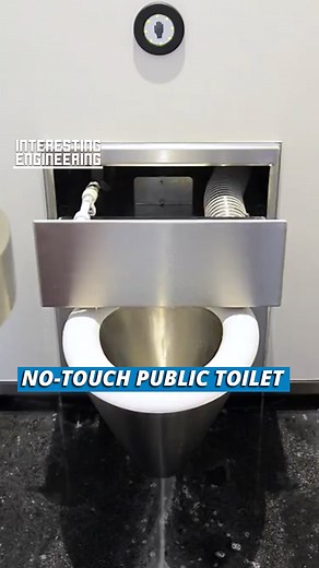 In this no-touch public toilet, you can do your thing and not even look back. Because this toilet rotates and cleans itself after you are done with your business. | Interesting Engineering