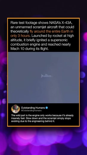 Rare test footage shows NASA's X-43A, an unmanned scramjet aircraft that could theoretically