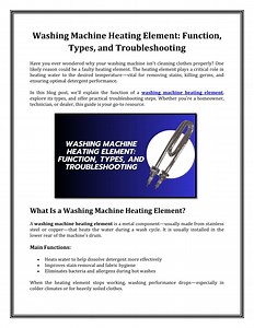 Washing Machine Heating Element: Function, Types, and Troubleshooting - SlideServe