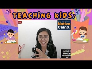 How to Teach Kids without Using Props! 😁✌️ Actual Native Camp Class