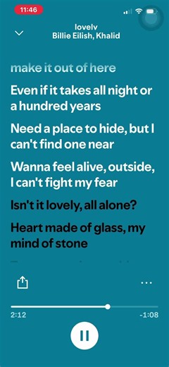 lonely Billie Eilish, Khalid #lyrics #capcutedit #spotify #audio