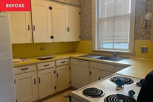 Before and After: A "Claustrophobic" 1890s Kitchen Transforms into a Colorful, Vintage-Meets-Modern Family Space