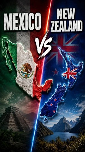 Mexico vs New Zealand 🇲🇽🇳🇿 | Country Comparison | Map Comparison | Geography & Facts 2026