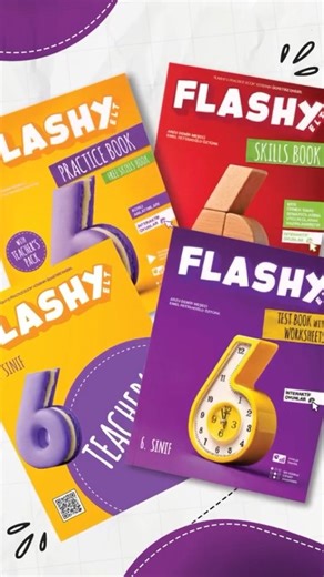 6. Sınıf (Practice Book Test Book Skills Book Teacher’s Pack) 🚀 6. sınıfta İngilizceye bambaşka bir bakış! 📘 Practice Book ile temel güçleniyor, 📗 Test Book ile tekrar pekişiyor, 📙 Skills Book ile 4 beceri gelişiyor, 📒 Teacher’s Pack ile öğretmenlerimizin işi kolaylaşıyor! 🔑 Flashy ile öğrenciler hem sınavlara hazırlanıyor hem de İngilizceyi yaşamın içine taşıyor. #Flashy #TeachersPack #EğitimdeFark #İngilizceÖğreniyorum #SkillsBook #PracticeBook | Flashy Publishing