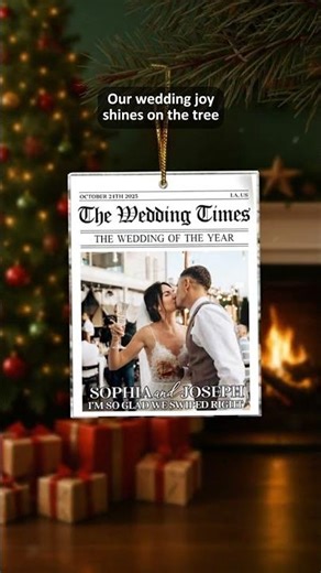 Cheerful Wedding Ornament for Couples #gifts #giftideas #Christmas #giftforcouple