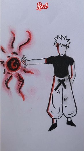 Gojo Satoru RED Speed Drawing 🔴🔥 | Jujutsu Kaisen Fan Art | Hollow Technique: Red #gojo #jjk