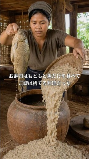 お寿司は元々ご飯を捨てる料理で、東南アジア発祥と言われている｜【食の歴史】なれずし