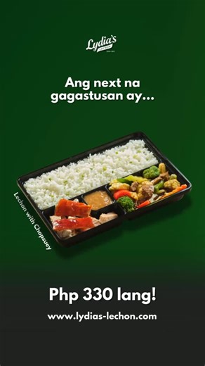 Ang gastos minsan di sulit… except pag Bento ni Lydia. 🥢👌 Get your Bento via Grab/FoodPanda, or at www.lydias-lechon.com | Lydia's Lechon