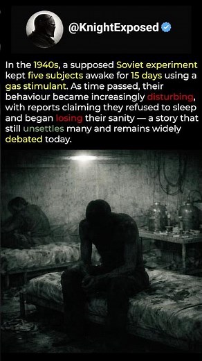 When the Russian Sleep Experiment Went Too Far #history #mystery