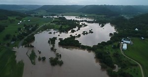 COON VALLEY FLOODING Incredible drone video shot by Randy Humfeld between Chaseburg and Coon Valley this morning of the flooding caused by heavy overnight rain. We'll have interviews with people on the ground tonight on 27 News at 5 and 6. https://on.wkow.com/2wm2Wy1?utm_medium=social&utm_source=facebook_WKOW_27 | WKOW 27