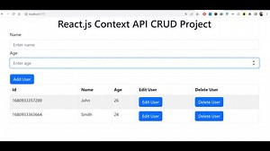 React.js + Vite.js Context API Bootstrap Table CRUD Project Using useContext Hook in Browser