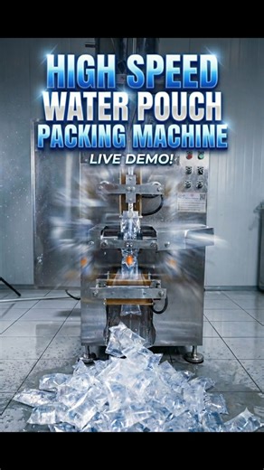 Super Fast Water Pouch Packing Machine ⚡ Live Demo!#shorts